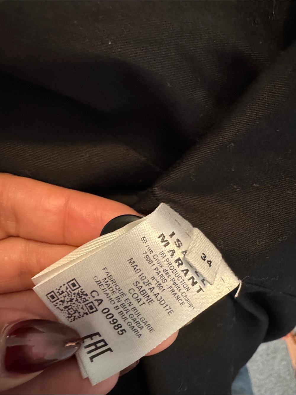 Isabel Marant Brown and Black Houndstooth Long Trench Coat NEW w/TAGS - Picture 6 of 7